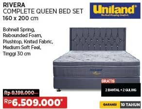 Promo Harga Uniland Rivera Set Tempat Tidur Queen 160x200cm  - COURTS