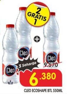 Promo Harga Cleo Air Minum 550 ml - Superindo