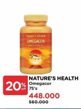 Promo Harga Natures Health Omegacor 75 pcs - Watsons