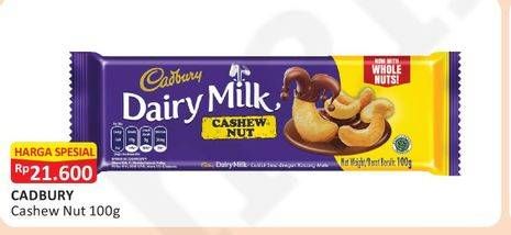 Promo Harga CADBURY Dairy Milk Cashew Nut 100 gr - Alfamart