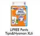 Promo Harga Lifree Popok Celana Tipis & Nyaman Bergerak XL6  - Alfamart