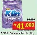 Promo Harga So Klin Softergent Purple Lavender 1800 gr - Alfamidi