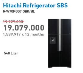 Promo Harga HITACHI R-W70PGD7 | Refrigerator 540 L  - Electronic City