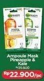 Promo Harga GARNIER Ampoule Mask Niacinamide + Kale, Vitamin C + Pineapple 1 sheet - Indomaret