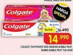 Promo Harga Colgate Toothpaste Kids Minion, Barbie 40 gr - Superindo