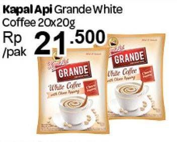 Promo Harga Kapal Api Grande White Coffee per 20 sachet 20 gr - Carrefour