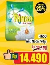 Promo Harga RINSO Anti Noda Deterjen Bubuk 770 gr - Hypermart