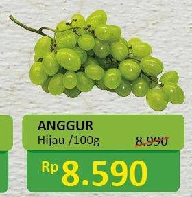 Promo Harga Anggur Hijau per 100 gr - Alfamidi