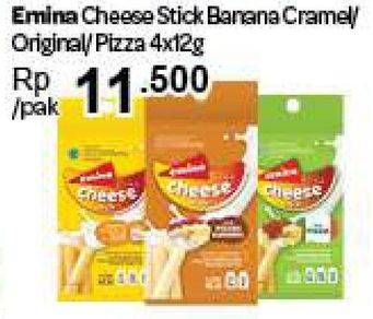 Promo Harga EMINA Cheese Stick Pisang Karamel, Original, Pizza per 4 pcs 12 gr - Carrefour