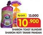 Promo Harga SHARON Round Toast/Roti Tawar Pandan  - Superindo