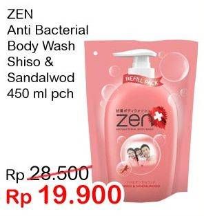 Promo Harga ZEN Anti Bacterial Body Wash Shiso Sandalwood 450 ml - Indomaret