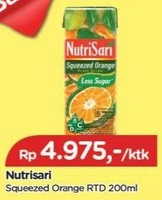 Promo Harga Nutrisari Juice Squeezed Orange 200 ml - TIP TOP