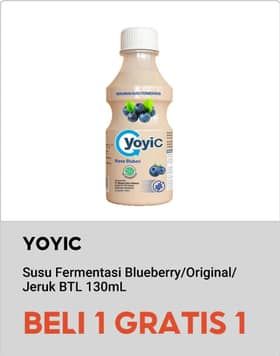 Promo Harga Yoyic Probiotic Fermented Milk Drink Original, Blueberry, Orange 130 ml - Indomaret