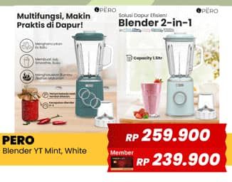 Promo Harga Pero Blender YT Mint, White  - Yogya