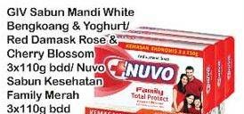 Promo Harga NUVO Family Bar Soap Total Protect per 3 pcs 110 gr - Indomaret