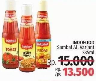 Promo Harga INDOFOOD Sambal All Variants 335 ml - LotteMart