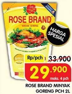 Promo Harga Rose Brand Minyak Goreng 2000 ml - Superindo