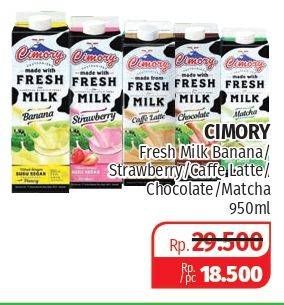 Promo Harga CIMORY Fresh Milk Banana, Chocolate, Coffee, Matcha, Strawberry 950 ml - Lotte Grosir