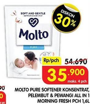 Promo Harga MOLTO Softener Ultra Pure 1600 ml - Superindo