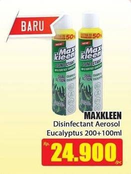 Promo Harga MAX KLEEN Disinfectant Spray Dual Action Eucalyptus 300 ml - Hari Hari