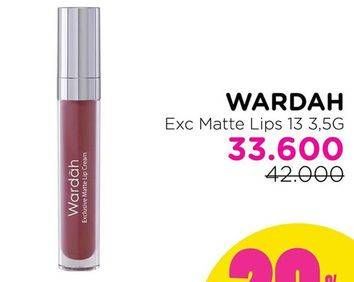 Promo Harga WARDAH Exclusive Matte Lip Cream 13  - Watsons