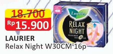 Promo Harga Laurier Relax Night 30cm 16 pcs - Alfamart