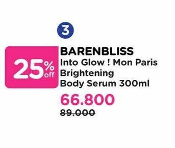 Promo Harga Barenbliss Into Glow! Mon Paris Brightening Body Serum 300 ml - Watsons