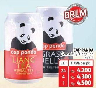 Promo Harga CAP PANDA Minuman Kesehatan Cincau, Liang Teh 310 ml - Lotte Grosir
