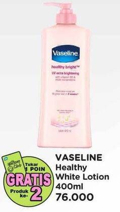 Promo Harga Vaseline Intensive Care Healthy White UV Lightening 400 ml - Watsons