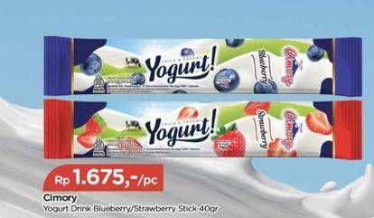 Promo Harga Cimory Yogurt Stick Blueberry, Strawberry 40 gr - TIP TOP