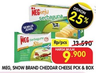 Promo Harga Meg/Snow Brand Cheddar  - Superindo