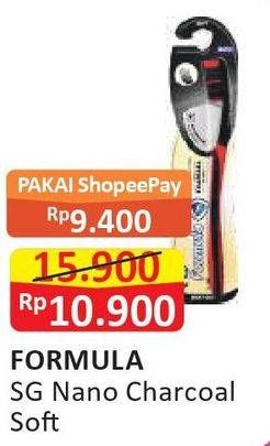 Promo Harga FORMULA Sikat Gigi Nano Charcoal Platinum Soft 1 pcs - Alfamart