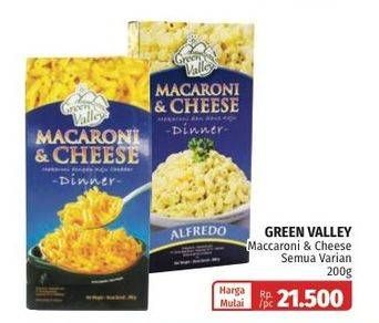 Promo Harga GREEN VALLEY Macaroni & Cheese All Variants 200 gr - Lotte Grosir