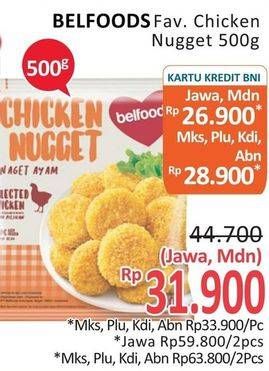 Promo Harga BELFOODS Nugget Chicken Nugget 500 gr - Alfamidi