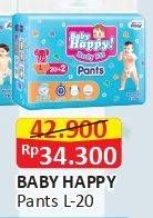 Promo Harga Baby Happy Body Fit Pants L20 20 pcs - Alfamart