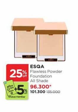 Promo Harga ESQA Flawless Powder Foundation All Variants  - Watsons