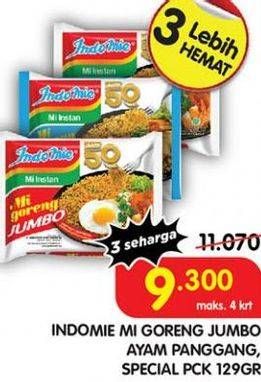 Promo Harga Indomie Mi Goreng Jumbo Spesial, Ayam Panggang 127 gr - Superindo