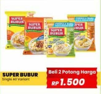 Promo Harga Super Bubur Bubur Instant All Variants 45 gr - Yogya