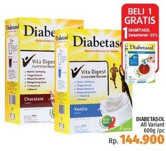 Promo Harga DIABETASOL Special Nutrition for Diabetic All Variants 600 gr - LotteMart