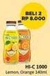 Promo Harga Hi C 1000 Real Non Carbonated Vitamin C Drink Lemon, Orange 140 ml - Alfamidi