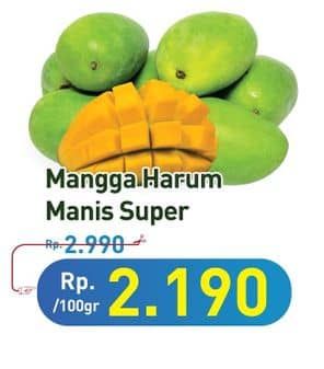 Promo Harga Mangga Harum Manis Super per 100 gr - Hypermart