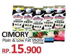 Promo Harga CIMORY Fresh Milk Low Fat, Plain 950 ml - Yogya