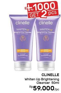 Promo Harga CLINELLE Whiten Up Brightening Cleanser 50 ml - Guardian