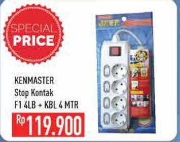 Promo Harga KENMASTER stop kontak F1 4lb + Switch  - Hypermart