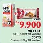 Promo Harga Milk Life, 5 Days  - Alfamidi