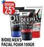 Promo Harga Biore Mens Facial Foam 100 gr - Hypermart