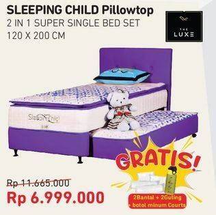 Promo Harga ALTA Sleeping Child Pillow Top 2in1 Super Single Bed Set  - Courts