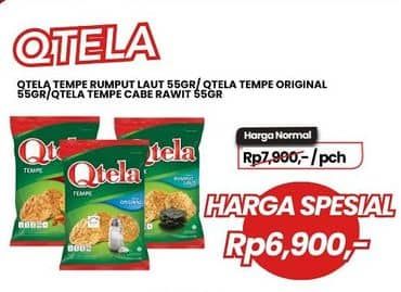 Promo Harga Qtela Keripik Tempe Rumput Laut, Original, Cabai Rawit 55 gr - Carrefour