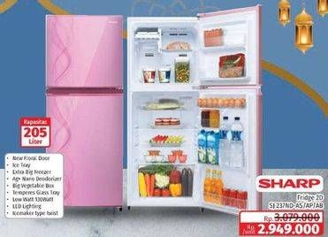 Promo Harga SHARP SJ-237ND | Refrigerator 205ltr  - Lotte Grosir