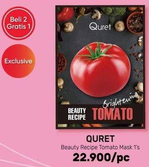 Promo Harga QURET Mask Brightening Tomato 1 sheet - Guardian